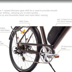 Commuter Electric Bike for Adults, City Cruiser Ebike 500W Powerful Brushless Motor Cargo, 20+MPH, 50+Miles, 28