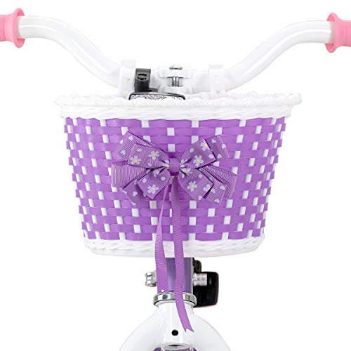 JOYSTAR 14 Inch Girls Bikes Toddler Bike for 3 4 5 Years Old Girl 14" Kids Bikes for Ages 3-5 yr with Training Wheels and Basket Children's Bicycles in Purple