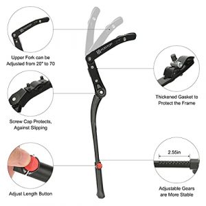 FORTOP Bike Support Bicycle Kickstand Adjustable Aluminum Alloy for 22
