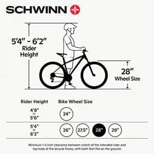 Schwinn GTX 1.0 Comfort Adult Hybrid Bike, Dual Sport Bicycle, 20-Inch Aluminum Frame, Black