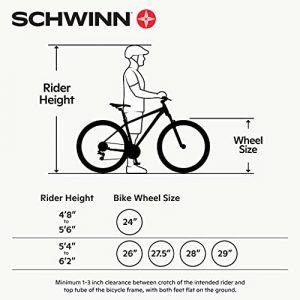 Schwinn Surge 26 inch Wheel Mountain Bike, 7 Speed, Graphite with Orange & Black, 17 inch Alloy Frame with Disc Brakes