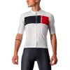 Castelli Men’s Prologo 7 Jersey for Road and Gravel Biking l Cycling - Ivory/Light Black/Red - Medium