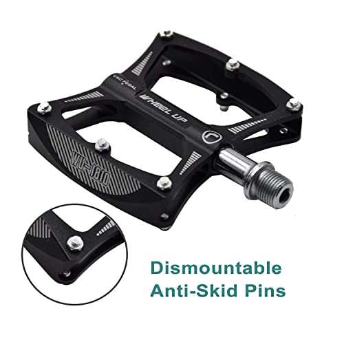 Bike Pedals, Mountain Cycling Bicycle Pedals, Aluminum Alloy DU Sealed Bearing 9/16”Mountain Bike Pedals, Anti-Skid Durable Road Bike Hybrid Pedals for Mountain Bike BMX