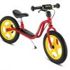 RUKY LR 1L Balance Bike with air Tires and Brake (Red/Yellow)