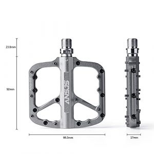 ANSJS Mountain Bike Pedals MTB Pedals Bicycle Flat Pedals Aluminum 9/16