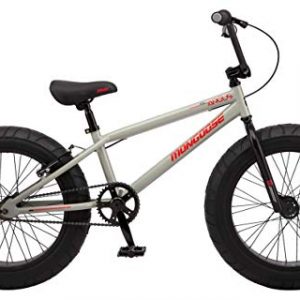 Mongoose Argus MX Kids Fat Tire Mountain Bike, 20-Inch Wheels, Single Speed, 4.25-Inch Wide Tires, Tan