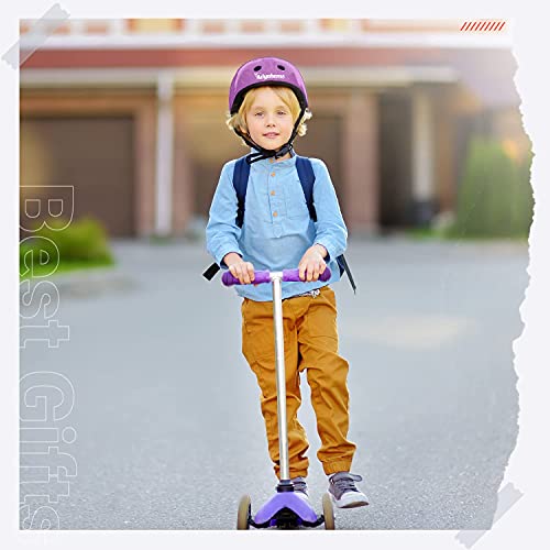 Adyohemt Toddler Helmet, Adjustable Kids Bike Helmet for Ages 2-8/8-14 Boys Girls, Safety and Comfortable Multi-Sport Kids Helmet for Cycling Skateboard Scooter (Purple, Small)