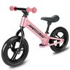 ELANTRIP Balance Bike, Magnesium Alloy Frame Toddler Bikes，Suitable for Children Aged 3-5 Year Old Kids Cute Toddler First No Pedal Sport Balance Bike 12-inch with Adjustable Seat,Pink.