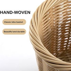 ZUKKA Bike Handlebar Basket,Front Handlebar Adult Storage Basket, Waterproof with Leather Straps,Bicycle Accessory