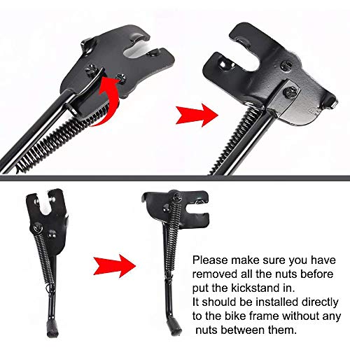 Kickstand for 14 inch Kid’s Bicycle, SEISSO Bike Stand for 14 Premium Steel Rear Wheel Holder Black Easy Assembly for Royal Baby Girls Boys Bicycle