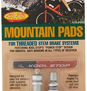 Kool-Stop Dual Compound Mountain Pads for Linear Pull Brakes Threaded,Black/Salmon