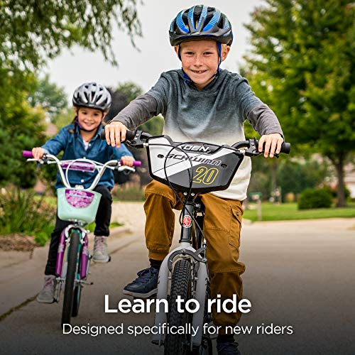 Schwinn Koen & Elm Toddler and Kids Bike, 18-Inch Wheels, Training Wheels Included, Red