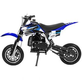 XtremepowerUS 49CC 2-Stroke Gas Power Mini Pocket Dirt Bike Dirt Off Road Motorcycle Ride-on (Blue)
