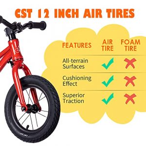 BELSIZE Balance Bike for Kids & Toddlers, Super Lightweight Aluminum Alloy Frame 6.4 lbs Only, Red
