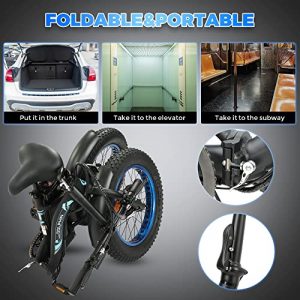 ECOTRIC 500W Electric Bike for Adults Foldaway Ebike 20