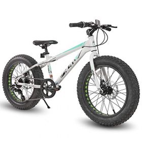 Hiland Kids Fat Tire Bike, Shimano 7-Speed,Dual-Disc Brake,20/24 Inch, Kids Mountain Bike for Boys Girls