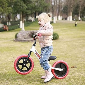 HAPTOO Balance Bike 12'' for 2-6 Years Old, Toddler Balance Bike with Adjustable Seat and Handlebar,Birthday Gift for Boys and Girls