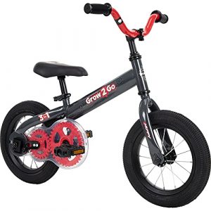 Huffy 22301 Grow 2 Go Balance Bike to Pedal Con Version Kids Bike44; Gray - One Size