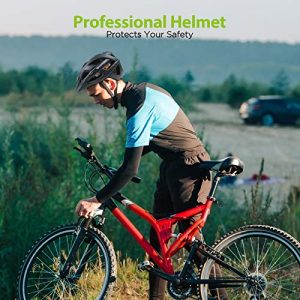MOON Adult Cycling Bike Helmet for Men Women Mountain Road Bicycle Helmet with 22 Vents Detachable Visor, Adjustable Lightweight Helmet, for Mountain Biking Road Trip Racing, HB3-9