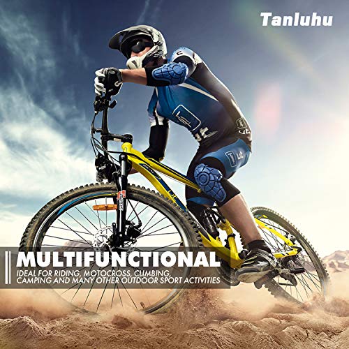 Tanluhu Cycling Gloves Mountain Bike Gloves Half Finger Road Racing Riding Gloves Breathable Shock-Absorbing Biking Gloves for Men and Women