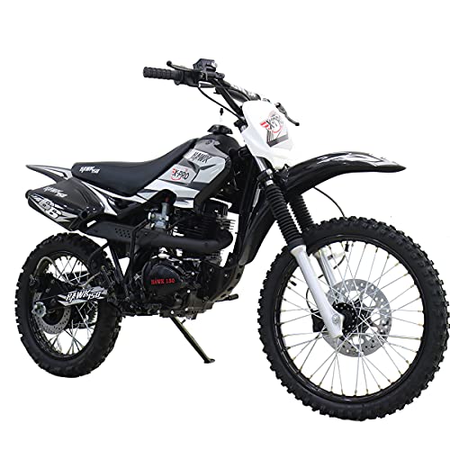 X-PRO Hawk 150cc Adults Dirt Bike Pit Bike Youth Dirt Pit Bike Dirt Bike Dirt Pitbike,Big 19"/16" Wheels-Black