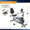 Marcy Magnetic Recumbent Bike with Adjustable Resistance and Transport Wheels NS-716R, 11.00 x 22.00 x 31.00"