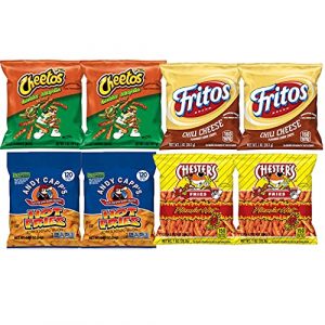 Hot Chips Snacks Variety Pack for Adults - Fiery Spicy Snack Bag Care Package - Bulk Assortment (30 pack)