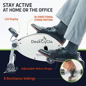 DeskCycle Under Desk Bike Pedal Exerciser - Portable Foot Exercise Cycle for Sitting with LCD Display - Mini Stationary Peddler for Adults & Seniors, Physical Therapy Workout Equipment