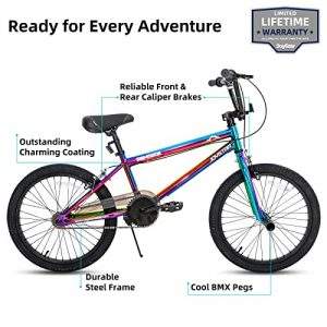 JOYSTAR Gemsbok 20 Inch Kids Bike Freestyle BMX Style for Youth and Beginner Level to Advanced Riders 20