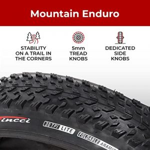 Fincci Pair 27.5 x 2.10 Inch 54-584 Foldable Tires for Road Mountain MTB Mud Dirt Offroad Bike Bicycle - Pack of 2
