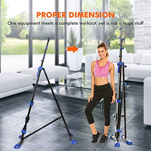 ANCHEER Climber,Vertical Climber for Home Use,Indoor Folding Climbing Machine with Adjustable Height & LCD Display,for Home, Office and Gym,Simple Assembly