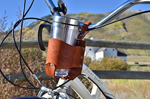 Rocky Mountain Holster Leather Bicycle Cup Holder - Brown