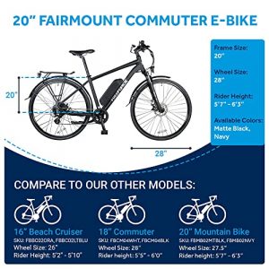 FreeForce Indy Electric Commuter Bike | Hybrid e-Bike for Adults, Thumb Throttle, Pedal Assist, and Shock Absorption | for Urban City Commuting to Work or School