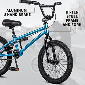 AVASTA 18 Inch Kids Bike Freestyle BMX Bicycle for 5 6 7 8 Years Old Boys Girls, Blue