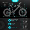Fat Tire Electric Bike - 20"x4" Aluminum Electric Bicycle for Adults with 350W Motor 48V/8Ah Removable Battery, Snow Beach Mountain Ebike with LED Display,Shimano 6-Speed Gear,3 Riding Modes