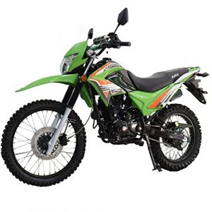 X-Pro Hawk 250 Dirt Bike Motorcycle Bike Dirt Bike Enduro Street Bike Motorcycle Bike with Speaker and Phone Holder,Green