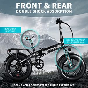 Auloor NXB 750W Foldable Electric Bike for Adults with 20”x4”Fat Tire,E Bikes MTB with 48V10.4Ah Battery, Ebike Shimano 7-Speed Gear for Up to 30MPH Electric Urban Bicycles