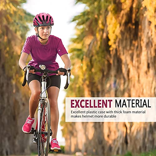 JetBlaze Bicycle Helmet, Adjustable Lightweight Cycling Helmet,City Commuter Bike Helmet with Detachable Visor for Youth, Women, Men, Adult (Pink & White, L/XL)
