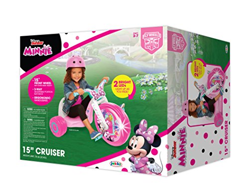 Minnie 15" Fly Wheel Junior Cruiser, 1 Ride-on, Ages 3-7, Pink/White, 20" W x 22.5" H x 32.83" L