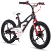 RoyalBaby Boys Girls Kids Bike 18 Inch Space Shuttle Magnesium Bicycles with Kickstand Child Bicycle Black