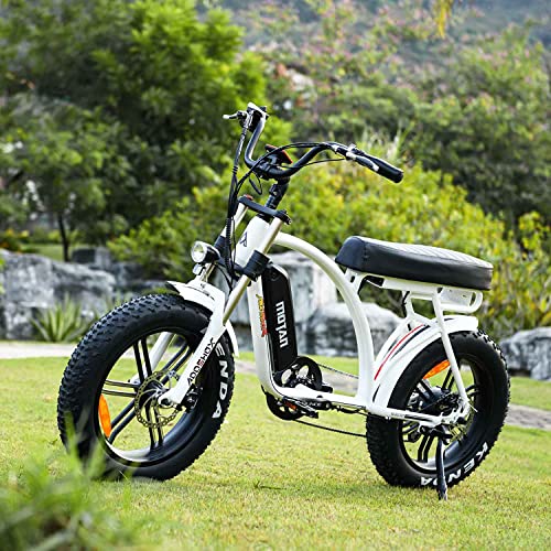 Addmotor 20" 750W Cruiser Electric Bikes for Adults, 48V Removable Battery Electric Bicycle, 45-55 Miles 7 Speed Pedal Assist Ebike, Motan M-60 R7 E-Bike Urban Snow Commuter (Pure)