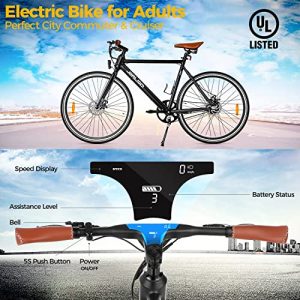 Asomtom Upgraded Electric Road Bike Electric Hybrid Bike for Adults, 27.5