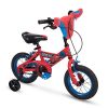 Huffy Marvel Spider-Man 12” Kid’s Bike with Training Wheels, Quick Connect Assembly, Red
