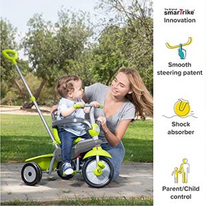 smarTrike Breeze Toddler Tricycle for 1,2,3 Year Olds - 3 in 1 Multi-Stage Trike, Green