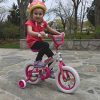Dynacraft Magna Kids Bike Girls 12 Inch Wheels with Training Wheels in Pink for Ages 2 Years and Up