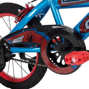 Huffy Marvel Spider-Man Kid Bike Quick Connect Assembly, Web Plaque & Training Wheels, 16