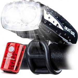 Cycle Torch Night Owl USB Rechargeable Bike Light Set, Perfect Commuter Safety Front and Back Bicycle Light LED Combo, USB Tail Light Included, Compatible with Mountain, Road, Kids & City Bicycles