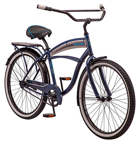 Kulana Lakona Wave Adult Beach Cruiser Bike, 26-Inch Wheels, Single Speed, Blue (R7123AZ)