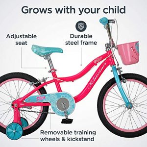Schwinn Koen & Elm Toddler and Kids Bike, 18-Inch Wheels, Training Wheels Included, Pink