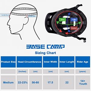 BASE CAMP Mountain Bike Helmet, Bike Helmet with Visor for Adult Men Women, Lightweight Adjustable Cycling MTB Helmet (Grey)